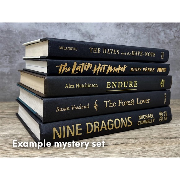 Mystery set of 5 black & gold books / Blind date with a book / Books by color - Picture 2 of 3